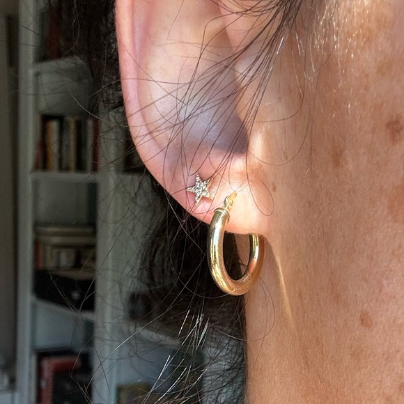 Zofia Day Co 14k Gold Tube Hoops - Picture 2 of 9